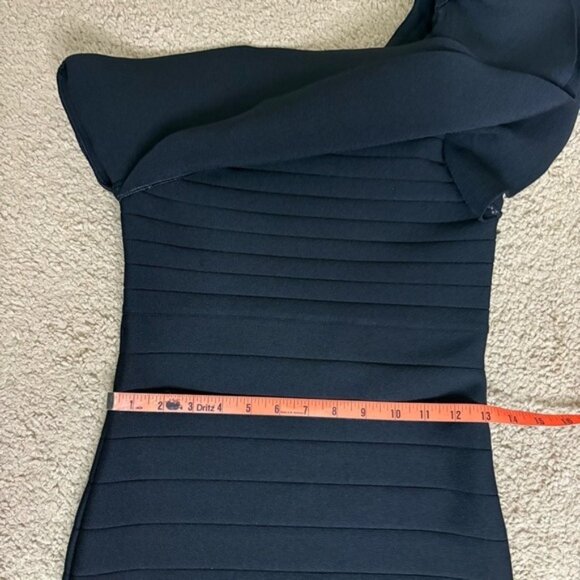 Venus Black One Shoulder Ruffle Bandage Sheath Dress - Size XS - Picture 8 of 9